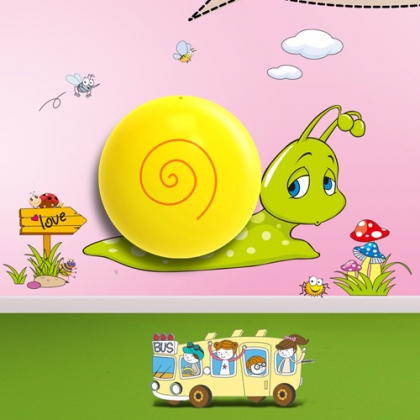 Stickers Snail Wall Night Light, light-operated and Eco-friendly