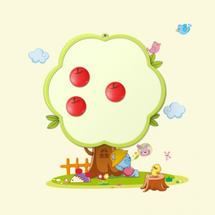 Plastic drawing board with DIY wall decals, Eco-friendly