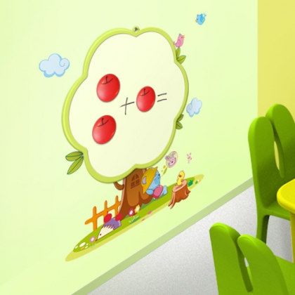 Plastic drawing board with DIY wall decals, Eco-friendly