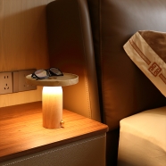 Cordless Table Lamps Rechargeable with decorative tray design, 2000mAh Battery Operated Rechargeable Wireless Light, Bed