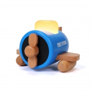 Wooden Airplane Night Light 7 Color Adjustable, USB Rechargeable for Room Decor Boys Girls