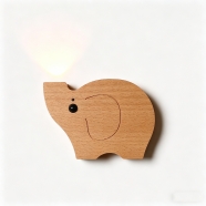 Wooden Motion Sensor Lights Indoor AA Ba...